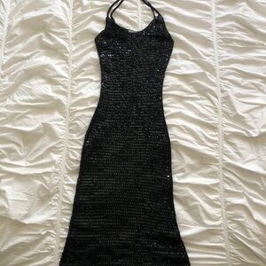 Sequin Crochet Dress